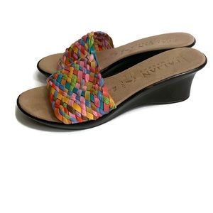Italian Shoemakers Colorful Wedge Sandals